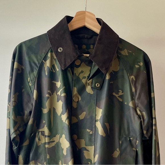 Rare Barbour Waxed Camouflage Bourne Jacket - Picture 3 of 10